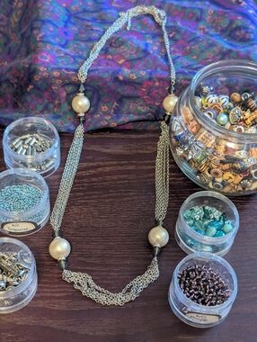 Huge Mixed Silver-Tone Metal Charms and Beads Lot